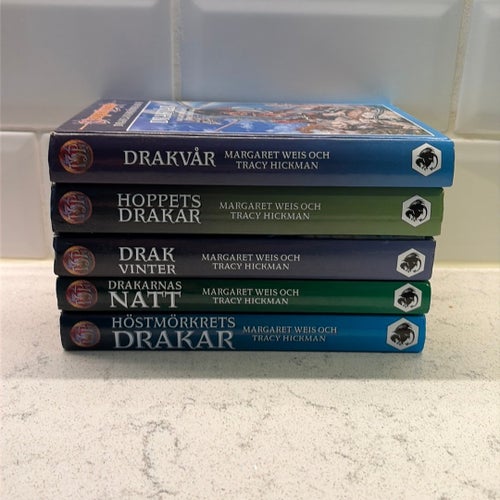 Dragon Lance - Draklanskrönikan 1-5 komplett Margaret Weis och Tracy Hickman