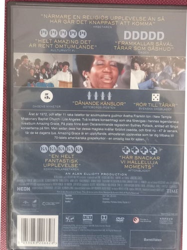 Amazing Grace - Aretha Franklin (DVD) Dokumentär Svensk Text