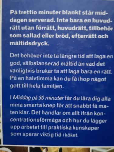 MIDDAG PÅ 30 MINUTER - ETT REVOLUTIONÄRT SÄTT ATT LAGA GOD MAT SNABBT