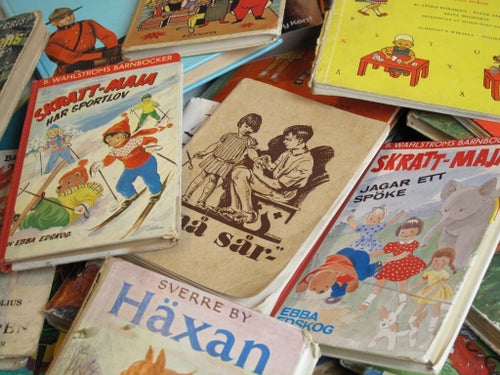 RETRO BÖCKER VINTAGE GAMLA ÄLDRE 40 50 60 TALET BOK BARNBÖCKER WAHLSTRÖMS ANTIKA