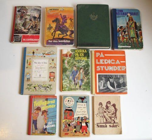 RETRO BÖCKER VINTAGE GAMLA ÄLDRE 40 50 60 TALET BOK BARNBÖCKER WAHLSTRÖMS ANTIKA