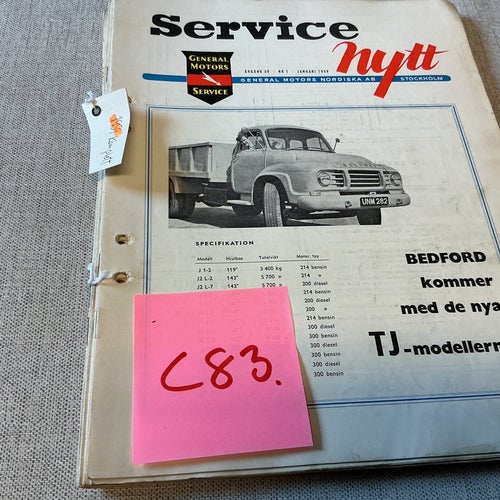 Service Nytt General Motors Nordiska AB 1959 c83