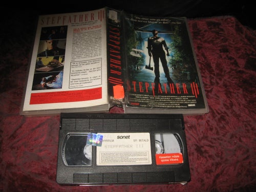 STEPFATHER 3 (ROBERT WIGHTMAN,DENNIS PALADINO,DAVID TOM) VHS X-RENTAL