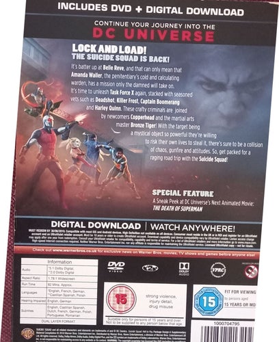 Suicide Squad: Hell to Pay (DVD) Slipcase DC Animated Movie