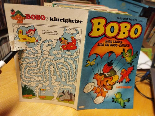 Bobo 1981 nr 9 VF+ Tommie Andersson Karin Linden Henrik Grankvist Per Conning