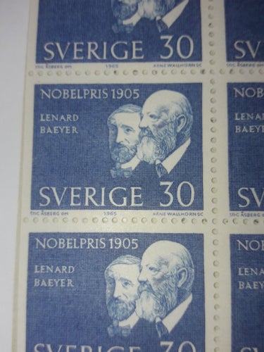 Frimärkshäfte...1905 års Nobelpristagare ......1965