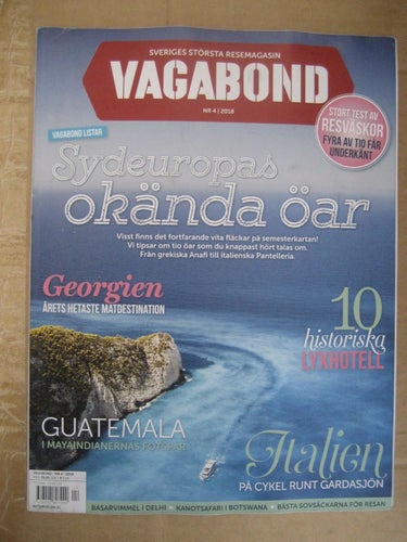 Vagabond Nr:4-2018 (Sydeuropas okända Öar, Italien, Georgien, Guatemala, Histor
