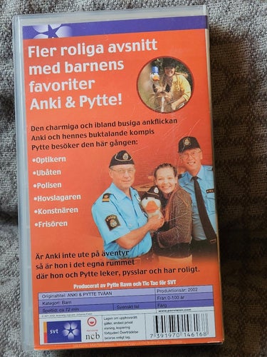 ANKI & PYTTE Tvåan - ,SVENSK TAL - VHS .