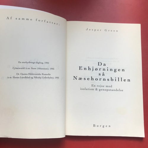 DA ENHJØRNINGEN SÅ NÆSEHORNSBILLEN Jesper Green 1994