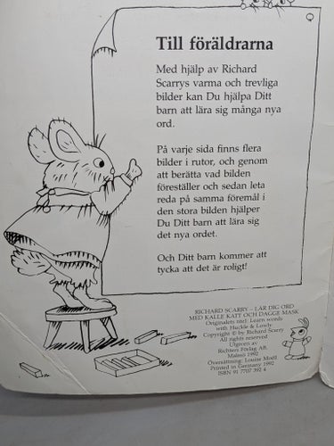 Richard Scarry's Lär dig ord med Kalle Katt och Dagge Mask