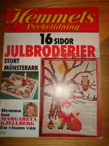 Hemmets nr44 1980 Margaret Kjellberg, Björn Skifs reklam,Gene Kelly,julbroderier