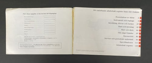 VOLVO - Instruktionsbok - 740 - årsmodell 1986