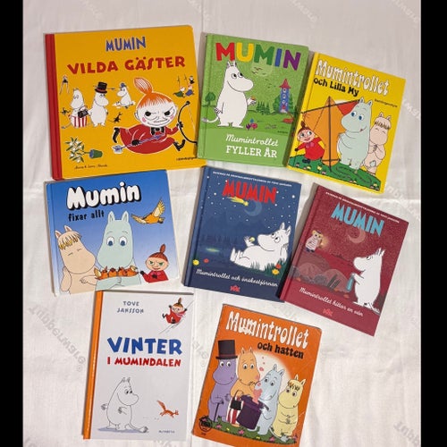 Tove Jansson - Mumin i Mumindalen - 8 Barnböcker - Samlar