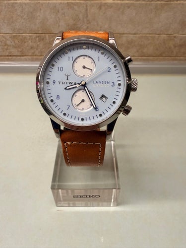 Triwa Lansen Chrono Blå • 38mm Quartz • Nytt Batteri