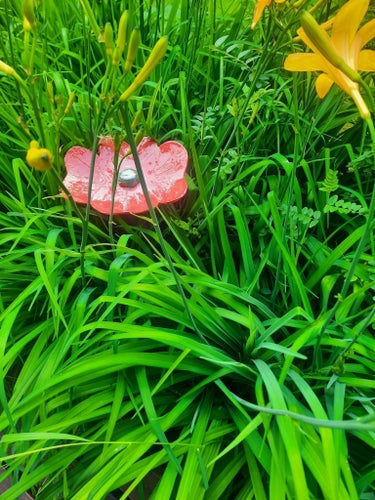 Trädgårdsdekoration, keramikblomma
