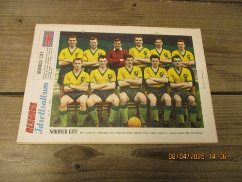 Tidningen REKORD Nr 17-1959, Lagbild Norwich City
