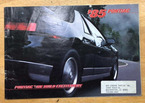 Försäljningsbroschyr Pontiac 1985