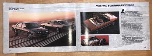 Försäljningsbroschyr Pontiac 1985