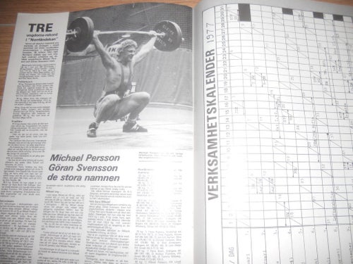 tyngdlyftning weightlifting tidning 1976 Lennart Dahlgren, Stefan Jacobsson
