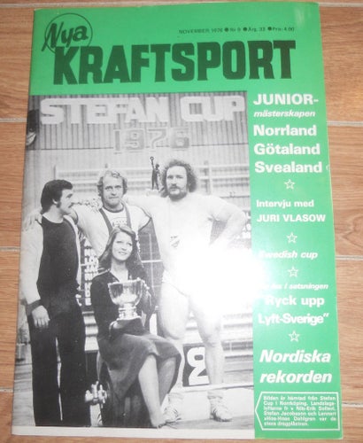 tyngdlyftning weightlifting tidning 1976 Lennart Dahlgren, Stefan Jacobsson