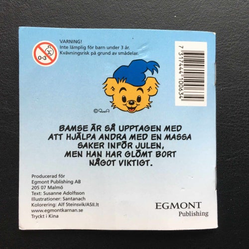 BAMSE - JULHJÄLPAREN - KÄRNAN BOK