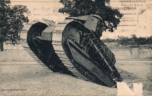 Vy-kort stridsvagn 504e R.C.C. Valence-sur-Rhône