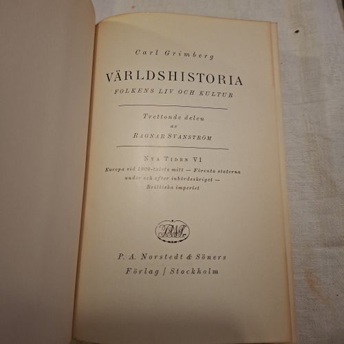 VÄRLDSHISTORIA av Carl Grimberg, 1926