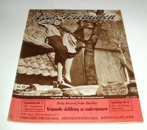 Vecko-Journalen 1945-17. Mary Thoor på framsidan.