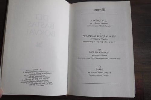 Bok Det bästas bokval, volym 176, utgiven 1993