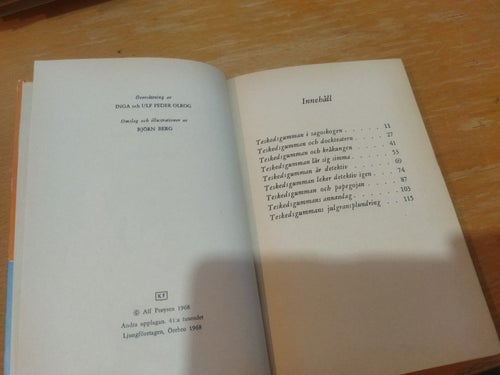 Teskedsgumman i sagoskogen av Alf Pröysen, bok, very fine plus