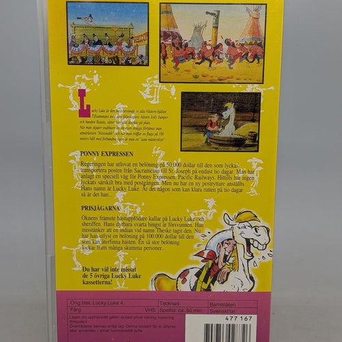 Lucky Luke Ponnyexpressen / Prisjägarna - Svenskt tal - VHS