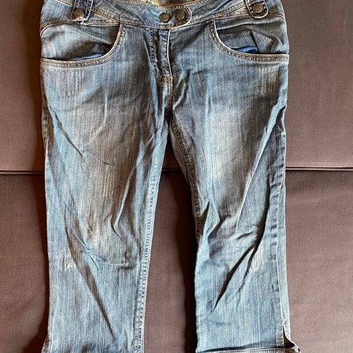 Vero Moda blå carpri, trekvarts jeans, storlek 40