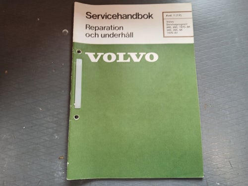 Volvo 240 - "grönt häfte" Serviceprogram 1975-1984