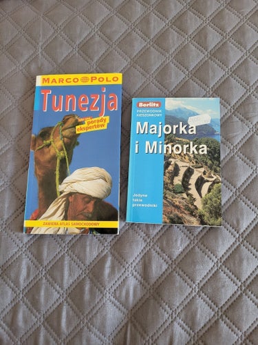 Två guid böcker på polska- Tunisien och Majorka, Minorka
