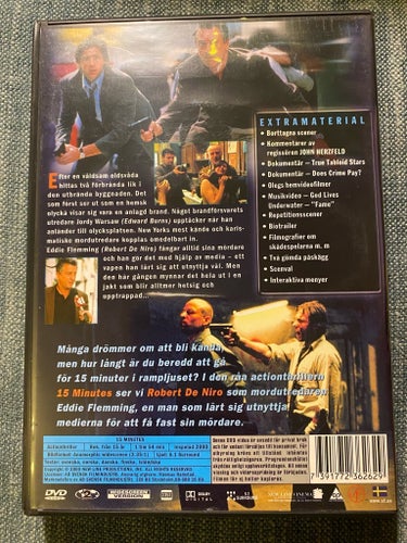 15 Minutes, DVD med Robert De Niro