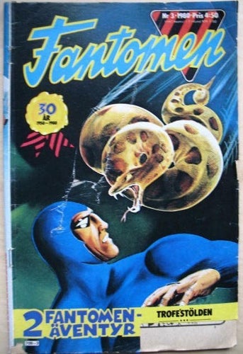 FANTOMEN Nr.3 (1980) Skadat Läsexemplar.
