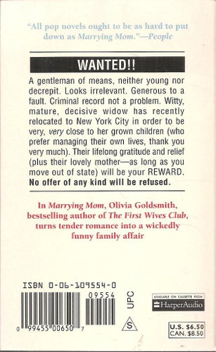 Olivia Goldsmith: Marrying mom.