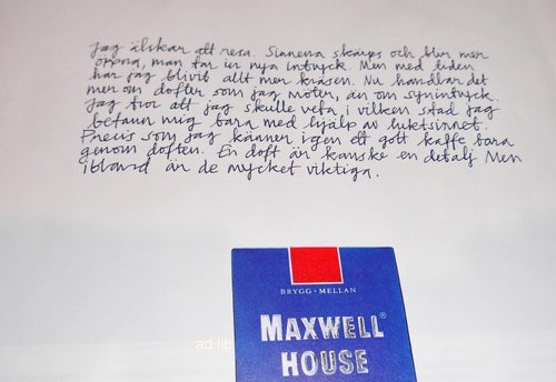 MAXWELL HOUSE - IZABELLA SCORUPCO, STOR TIDNINGSANNONS REKLAM 1996