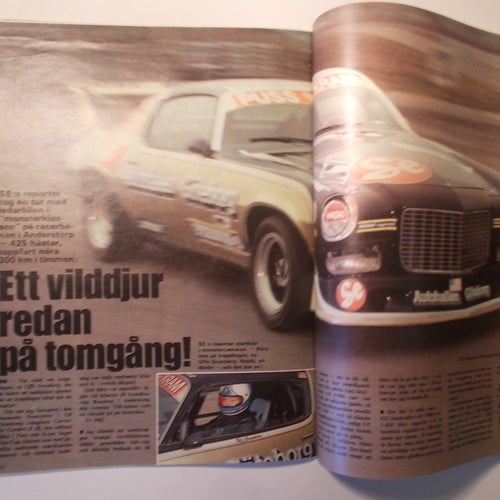 SE Nr 23 1977 Världens sexigaste kvinnor, Camaro Z 28 på Anderstorp