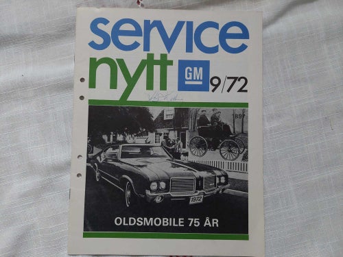 General Motors service nytt 9/72