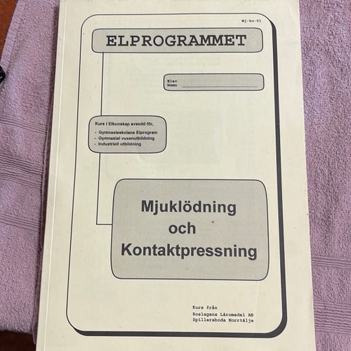 Mjuklödning och Kontaktpressning - Roslagens Läromedel AB