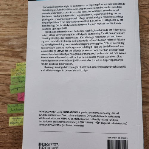 Statsrättens grunder av Wiweka Warnling Conradson, Hedvig Bernitz, Lena