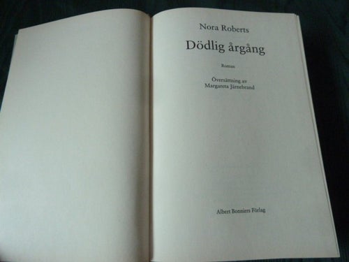 DÖDLIG ÅRGÅNG, N. ROBERTS, 2002,  BÖCKER