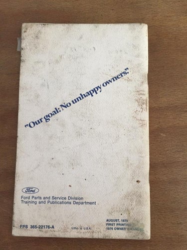 1976 Ford Granada Owner's Manual