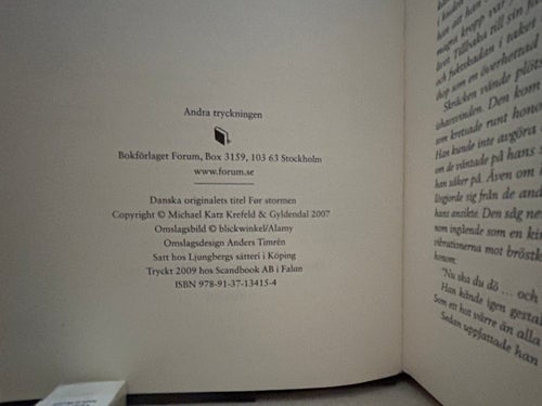 Stormvarning av Michael Katz Krefeld. Bok. Fine plus