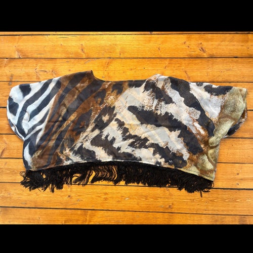 Topp poncho djurmotiv fransar 38-42