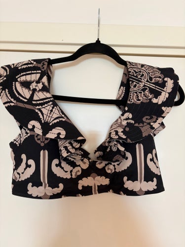 By Malina svart, beige bikiniöverdel, storlek L