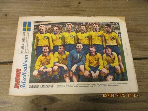 Tidningen REKORD Nr 31-1959, Lagbild Svenska Landslaget