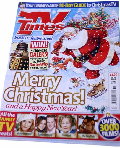 TV Times British Christmas magazines bundle-2009-Weight 790g-FREE POST