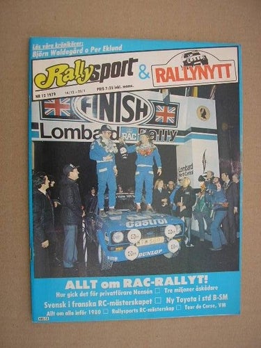 Rallysport / Rally Sport med Rallynytt 1979 nr.12